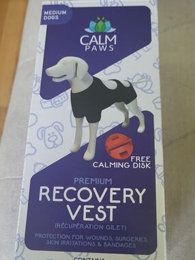 Premium Recovery Vest for Dogs - Black (Medium)